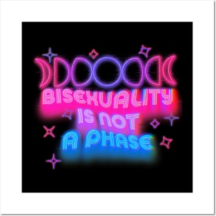 Bisexuality is not a phase - futuristic design Posters and Art